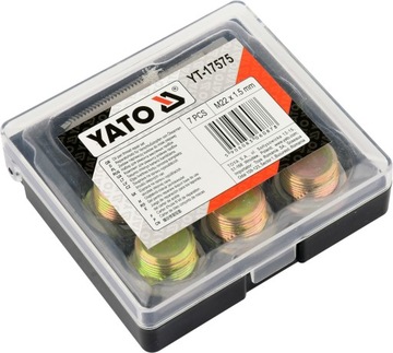РЕМКОМПЛЕКТ ПРОБКИ МАСЛЯНОГО ПОДДОНА YATO M22X1,5MM 7CZ YT-17575
