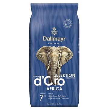 Kawa Ziarnista Dallmayr Crema d'Oro AFRICA Selektion Des Jahres 1KG