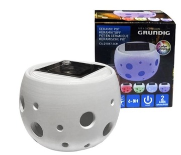 Lampion ceramiczny solarny kolorowy