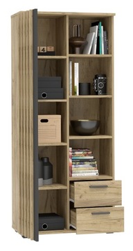 Zestaw mebli młodzieżowych z lamelami MONTANA biurko komoda regały szafa