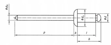 Nit, Nity zrywalne aluminiowe 3,0x8 50szt