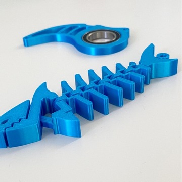 Брелок KEYRAMBIT KEYSPINNER керамбитовый спинер СИНИЙ ЗАМОРОЖЕННЫЙ