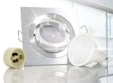 26xGU10 светодиодная лампа 3,5Вт + галогенная рамка для потолка