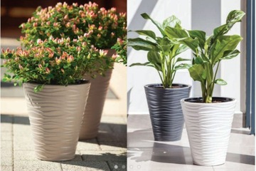 ЦВЕТОЧНЫЙ ГОРШОК SAHARA 3D СО ВСТАВКОЙ H33.5 FI30 антрацит