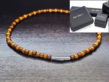 Naszyjnik koraliki pod szyję + eleganckie zapięcie / Dł. do wyboru
