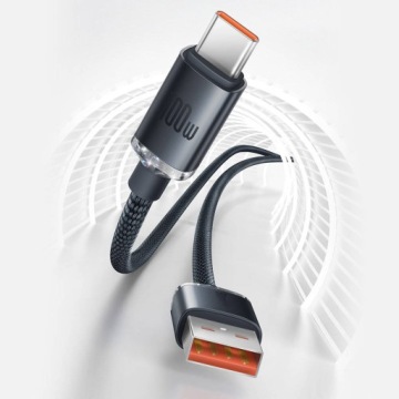 Кабель USB — Type-C, 100 Вт, 2 м, Baseus Crystal Shine, синий