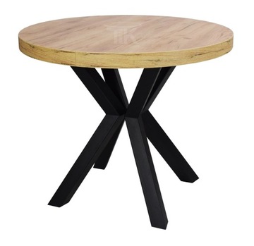 STÓŁ OKRĄGŁY L-56ML 80/1X50 DĄB CRAFT, NOGI METAL