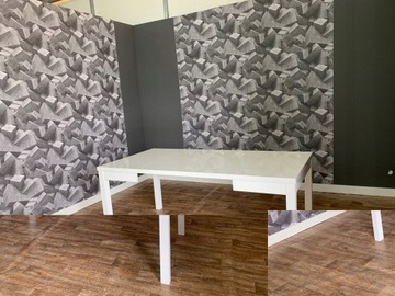 Стол раздвижной 90х90+2х45-180 - Белый глянец