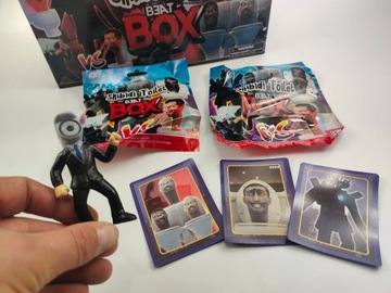 Статуэтка SKIBIDI TOILET унитаз САШЕ-сюрприз ЦИФРА 3 КАРТОЧКИ