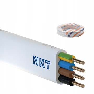 Przewód Płaski instalacyjny NKT YDYP 4x1,5 krążek 100m