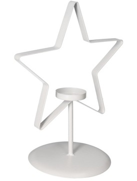 ŚWIECZNIK METALOWY GWIAZDKA 28 CM OZDOBA NA ŚWIĘTA