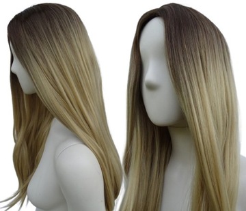 Peruka ombre bez grzywki złoty naturalny blond HR