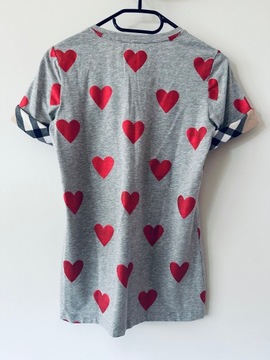 Burberry S 36 Bluzka T-shirt Koszulka serca kratka