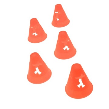 5 штук полых светло-оранжевых слаломных конусов