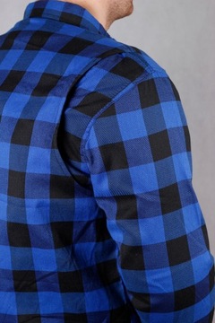 HUSAR МОТОЦИКЛОВАЯ ФУТБОЛКА, ТОЛСТОВКА с КЕВЛАРОМ, мужская синяя