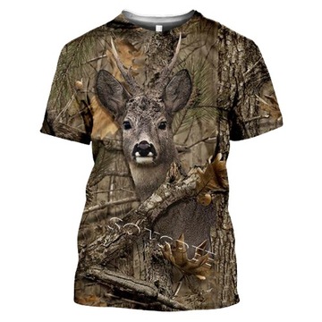 MĘSKA KOSZULKA T-SHIRT ŁOWIECKA MYŚLIWSKA SARNA