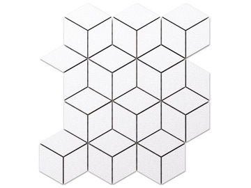 MOZAIKA GRESOWA DIAMOND ROMB ALASKA WHITE LAPPATO