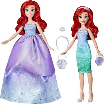 Disney Princess Zestaw Lalka Arielka + 7 akcesoriów 10 kreacji modowych