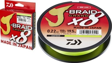 DAIWA PLECIONKA J-BRAID X8E 0,10MM 135M ZIELONA.