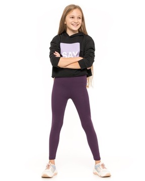 ЛЕГИНГИ УТЕПЛЕННЫЕ ДЛЯ ДЕВОЧЕК СЛИВОВЫЕ 158