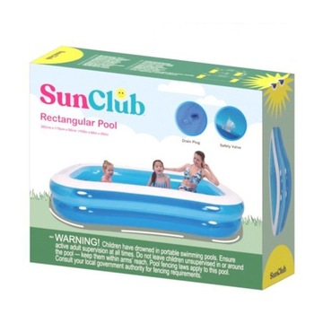 НАДУВНОЙ НЕОДИМЫЙ ПРЯМОУГОЛЬНЫЙ САДОВЫЙ БАССЕЙН VERO 262x175 СМ