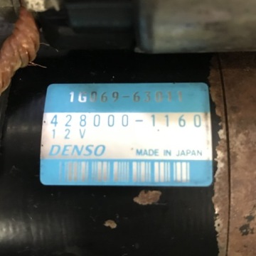 СТАРТЕР KUBOTA D1105 DENSO 1G069-63011 428000-1160