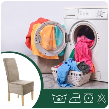 XXL ПОКРЫТИЕ НА СТУЛ КАПУЧИНО БЕЖЕВЫЙ ЭЛАСТИЧНЫЙ ВЕЛЮР