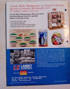Рекламная папка для точилок Lansky. 2002 г.