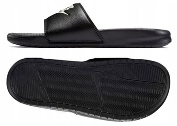 NIKE Klapki BENASSI JDI r 42,5 czarne na basen siłownia plażę 343880 090