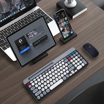 Беспроводная клавиатура и мышь Wi-Fi 2,4 ГГц + Bluetooth для 3 устройств