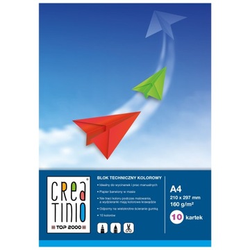 CREATINIO TECHNICAL BLOCK А4 10 цветных листов