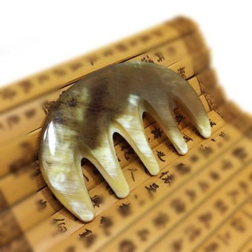 Гребень для распутывания волос, распутывания кожи головы из говяжьего рога