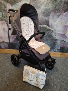 Вставка в коляску BELOFF CYBEX муслин бамбуковые ночные бабочки