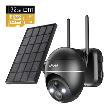 KAMERA SOLARNA OBROTOWA ZEWNĘTRZNA WIFI 5MPx 2594x1944P HD PZT IP65+32GB