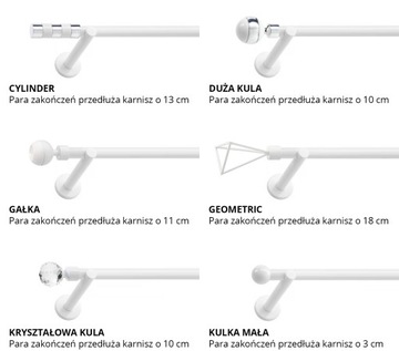 Карниз для штор 180 см, люверс 19 мм, белый