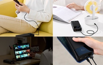 BASEUS POWER BANK 30000 мАч POWERBANK 15 Вт PD 3x USB USB-C TYPE-C 3A