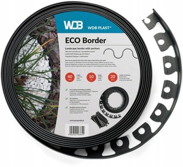 WDB Eco Broder Obrzeża trawnikowe 10 m czarny