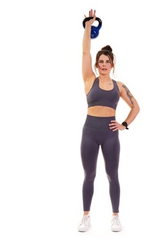 Damski komplet UniquYou Dark Grey M treningowy zestaw top legginsy HIT