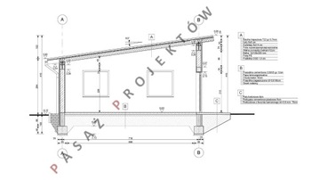 PROJEKT BUDYNKU GOSPODARCZEGO GJ0