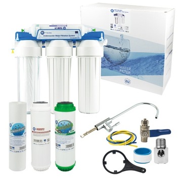 Filtr wody FP3-HJ-K1 Aquafilter z kranikiem podszafkowy