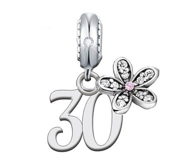 CHARMS ZAWIESZKA 30 Urodziny Rocznica kwiat 925