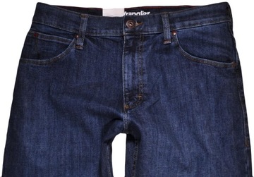 WRANGLER spodnie REGULAR blue DARK STONE jeans STRAIGHT _ W31 L30