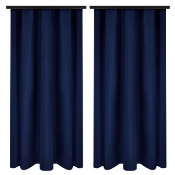 ZASŁONY GOTOWE 140x230 CM GRANAT ZASŁONY GRANATOWE 2 SZTUKI