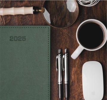 ЕЖЕДНЕВНЫЙ КАЛЕНДАРЬ А5 2025 РАСПИСАНИЕ КНИГА-ПЛАНИРОВЩИК БЛОКНОТ ЗЕЛЕНЫЙ