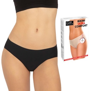 GATTA BIKINI COMFORT, figi bezszwowe, CZARNE, S