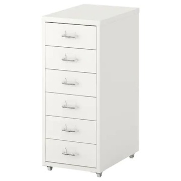 IKEA HELMER Komoda na kółkach, BIAŁY 28x69 cm