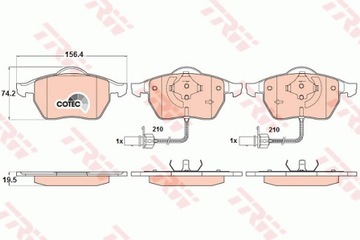 ПЕРЕДНИЕ ДИСКИ + КОЛОДКИ TRW VW PASSAT B5 B5FL 288MM