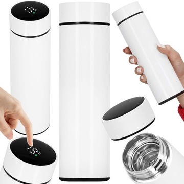 ТЕРМАЛЬНАЯ КРУЖКА THERMAL LED THERMAL 500мл ДЛЯ КОФЕ, ЧАЯ, СЕНСОРНОГО ДЛЯ АВТОМОБИЛЯ PRO PRO