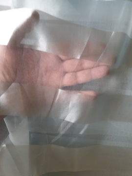 Штора 300см с синими полосками.