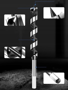 СВЕРЛО ДЛЯ ФАНЕРЫ ШНЕК 8x230мм ВИНТ ВИТОЙ ШНЕК LEWIS HEX